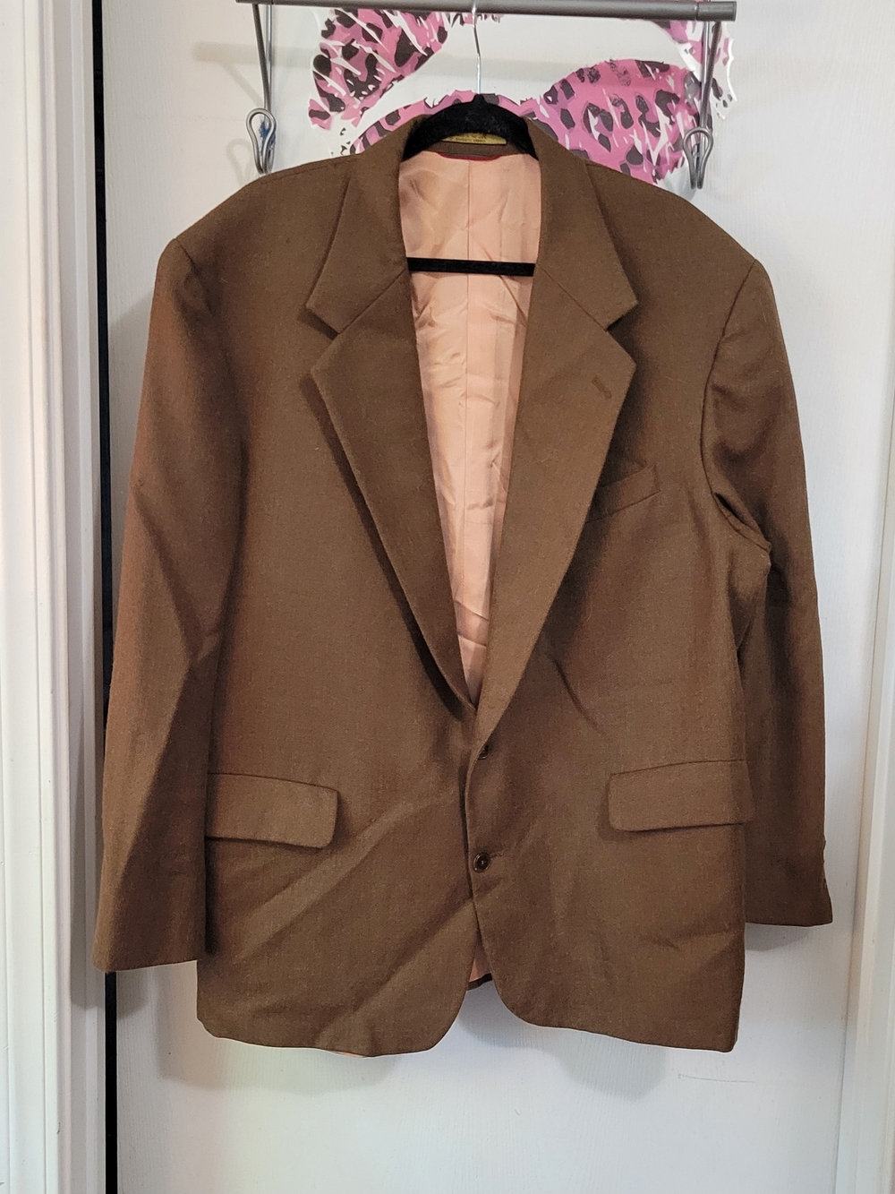 Classic Men's Brown Wool Blazer - Tailored Single-Breast Jacket